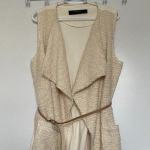 NWOT Zara Cream Textured Vest